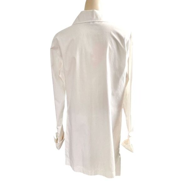Printemps France Z Victory White Cotton Neapolitan Cuff Puritan Collar Blouse - Picture 8 of 16